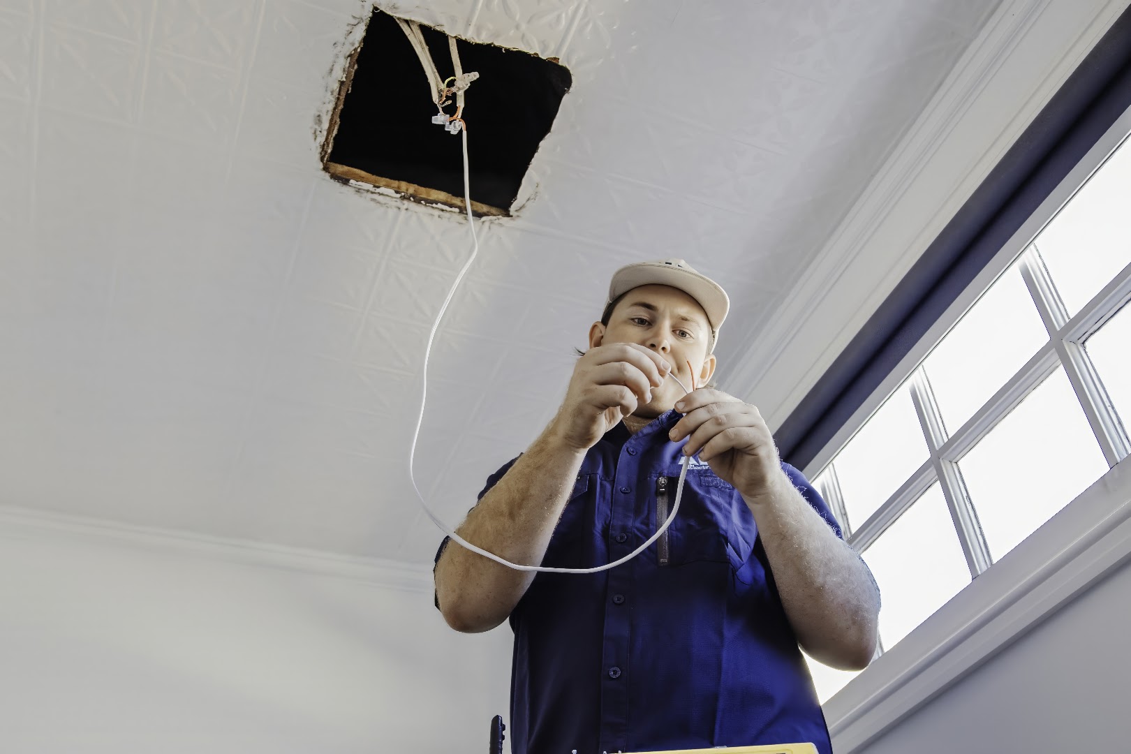 Ceiling wiring repair